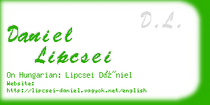 daniel lipcsei business card